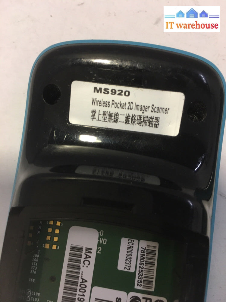 ~ 2X Unitech MS920 wireless pocket 2D Image Scanner, No Battery and Cover,As Is