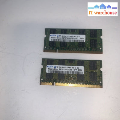 2x2Gb=4GB Samsung M470T5663EH3-CF7 800Mhz PC2-6400 DDR2 SODIMM laptop memory RAM