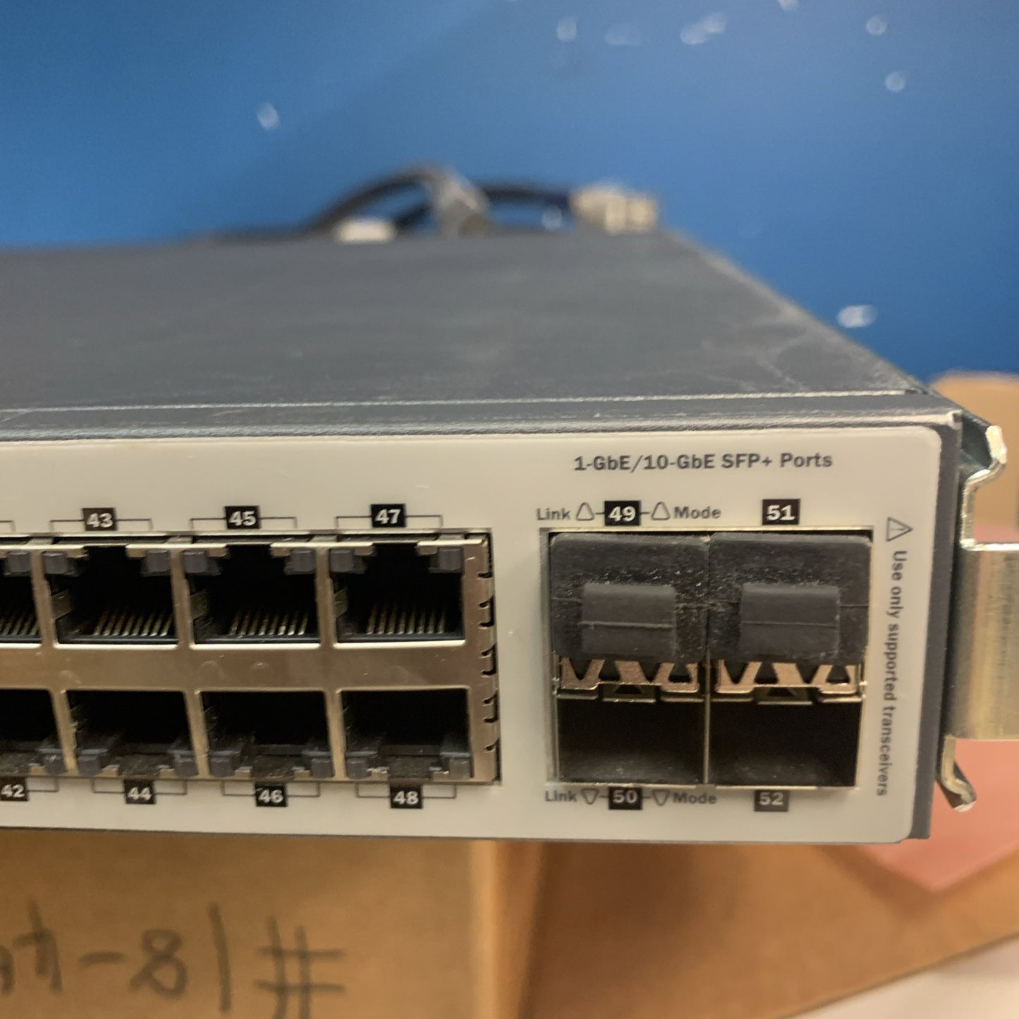 HP J9576A E3800-48G-4SFP+ 48 Ports Network Switch w/ Mount + Cables