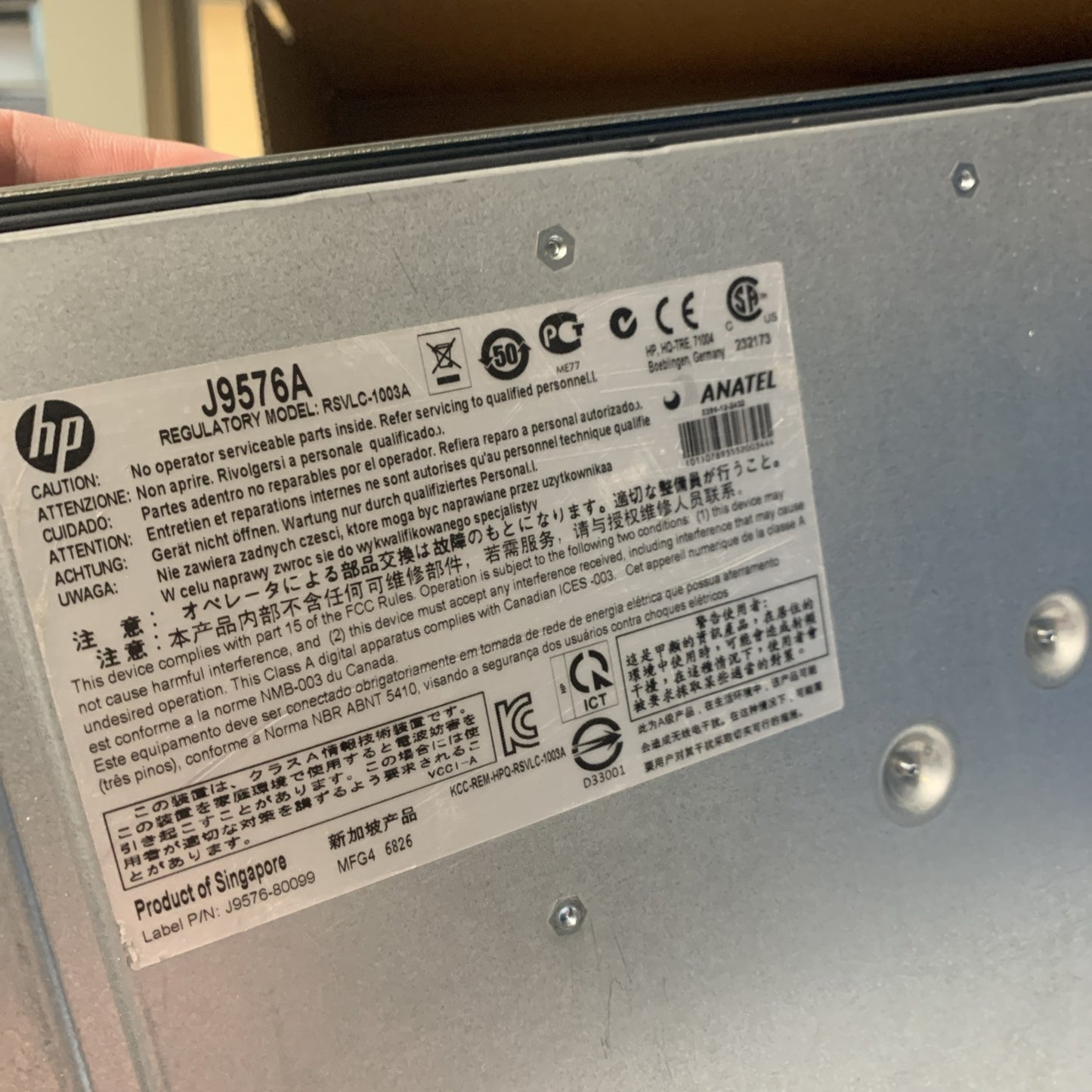HP J9576A E3800-48G-4SFP+ 48 Ports Network Switch w/ Mount + Cables