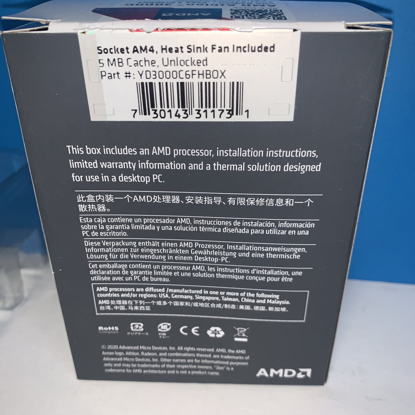 Never CPU heatsink fan for AMD Athlon AM4