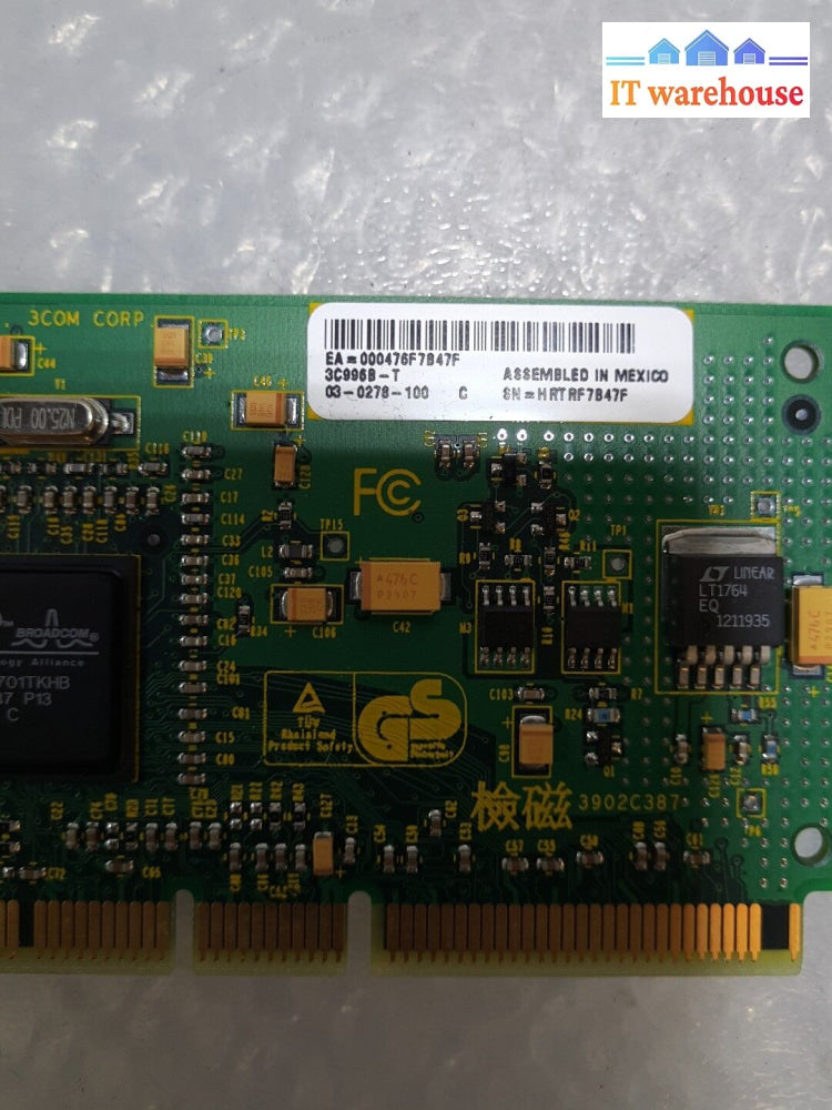 - 3Com 3C996B-T Desktop Pc Ethernet Card @@@
