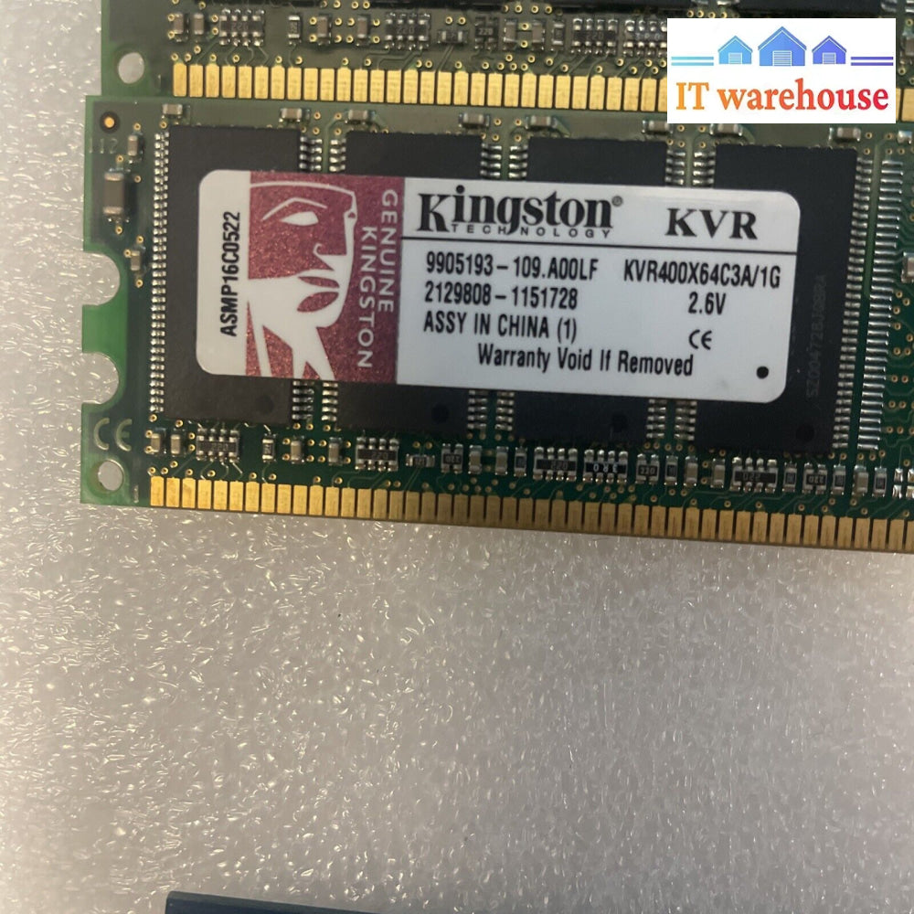 * 3Gb (3 X 1Gb) Ddr Pc3200 400 Dimms For Desktop Pcs - Kingston Kvr400X64C3A/1G