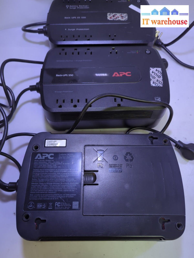 - 3X Apc Back-Ups Es 500 Be550G Outlet Surge Protector Tested (No Battery)