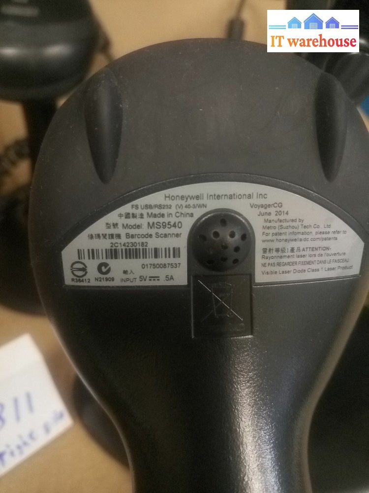 3x Honeywell MS9540 Handheld Barcode Reader (Power-USB port NO STAND)