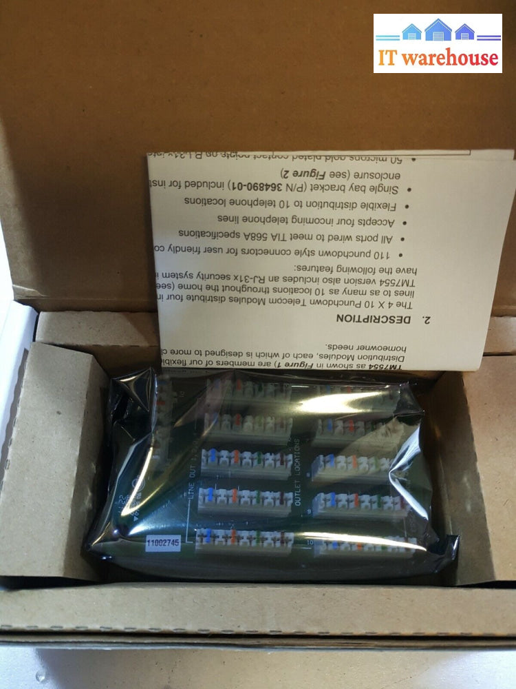 - 3X New P&S Legrand Tm7553 4X10 Punchdown Telecom Module W/Bracket