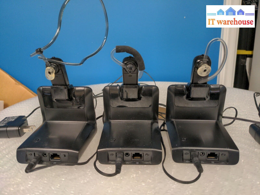 - 3X Plantronics C054 Base + Wh500 Wireless Headset System