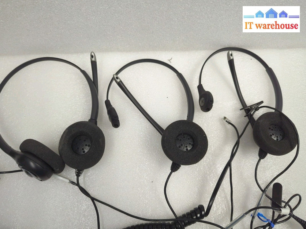 3x Plantronics Wired Headset