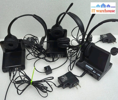 3x Plantronics Wireless Headset With Charging Base & AC