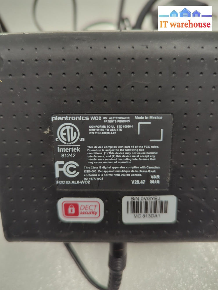 3x Plantronics Wireless Headset With Charging Base & AC