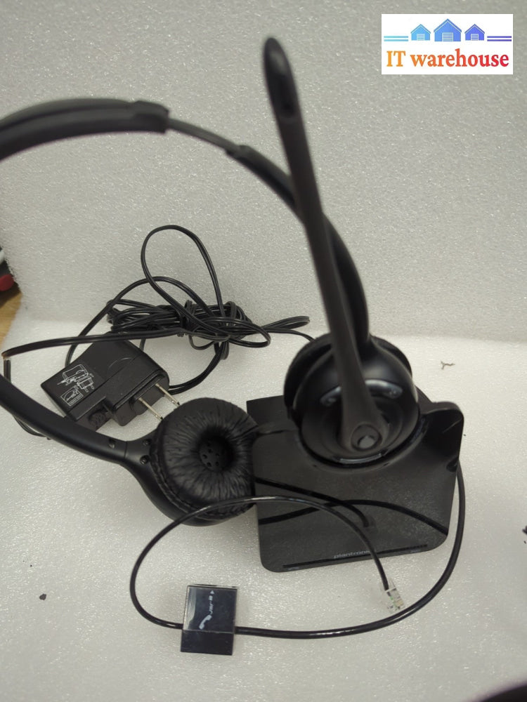 3x Plantronics Wireless Headset With Charging Base & AC