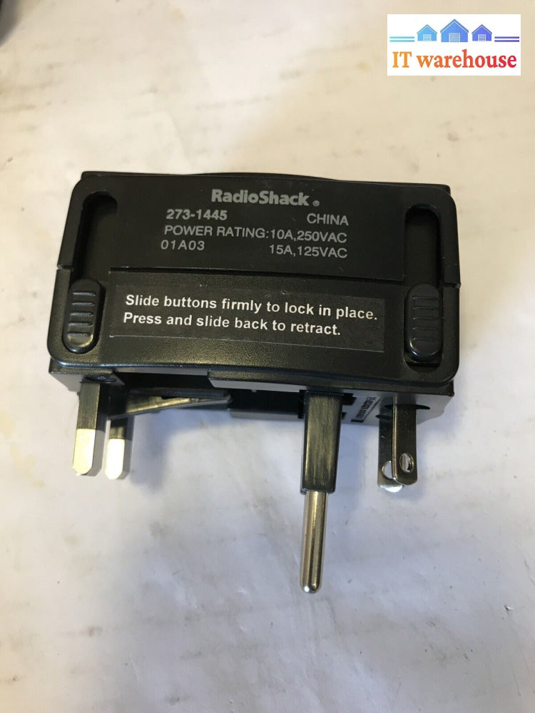 3X Radioshack Travel Multi-Plug Adapter And Surge Protector 273-1445