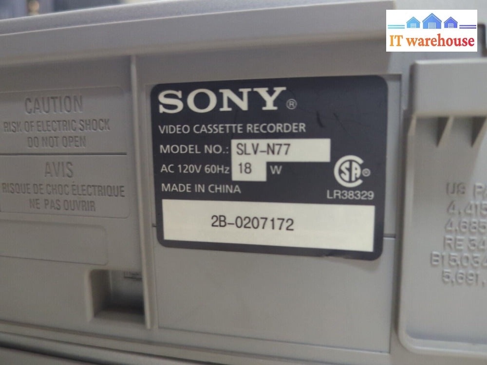 3x SONY SLV-N77 VCR HiFi STEREO VHS Player Tested (No Remote) -