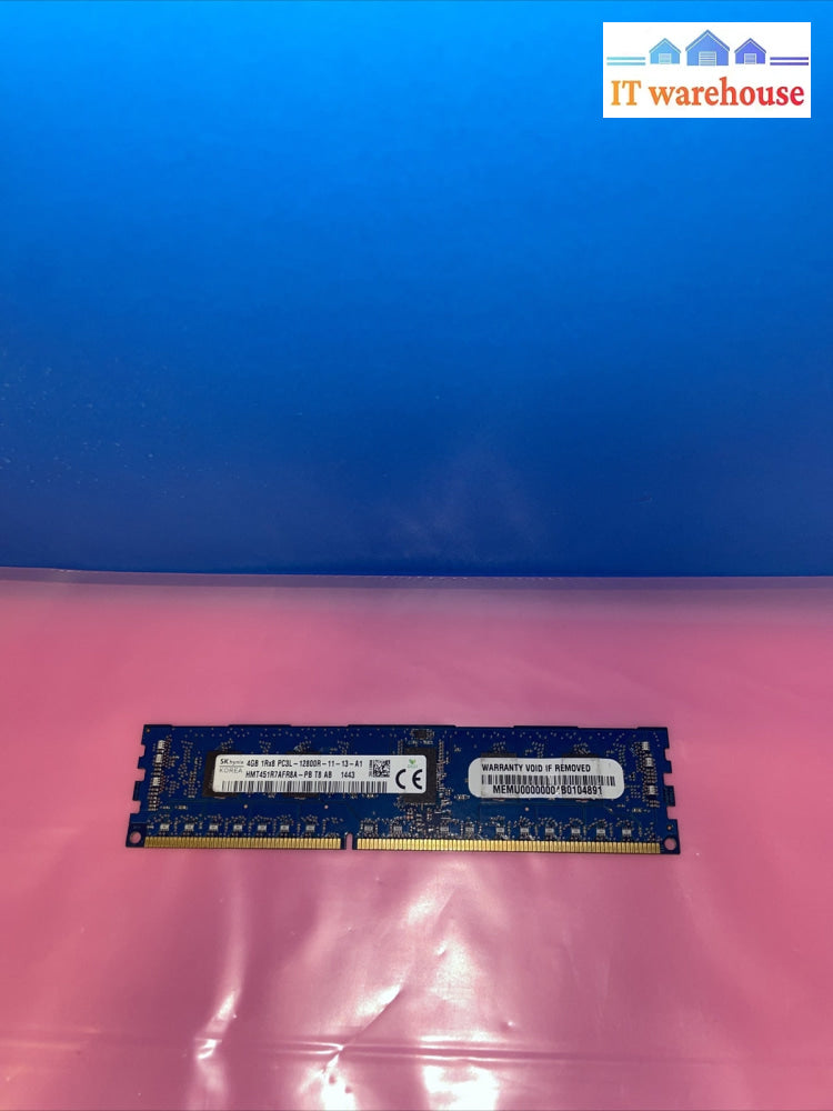 4GB PC3L-12800R DDR3-1600MHz 1Rx8 Reg ECC Hynix HMT451R7AFR8A-PB
