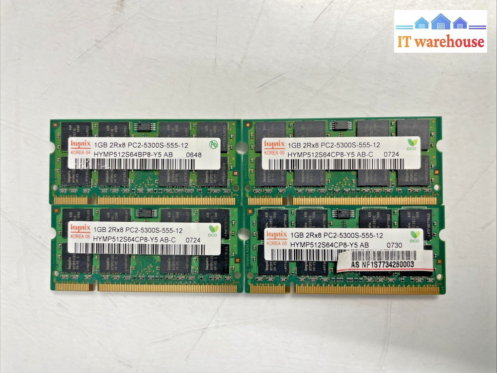 4X hynix 1G 2rx8 pc2-5300u-555-12 +