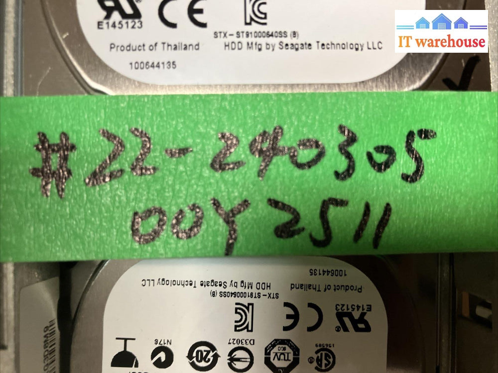 4X Ibm 00Y2511 1Tb 7.2K Sas 2.5’ Hdd St91000640Ss 00Y2434 P/N 00Y5711 W/ Caddy ~