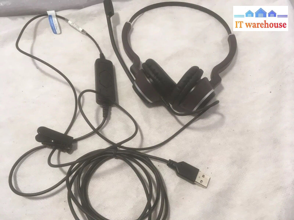 + 4X Microsoft Certified Usb Headset Headphones W/ Microphone Purple Color