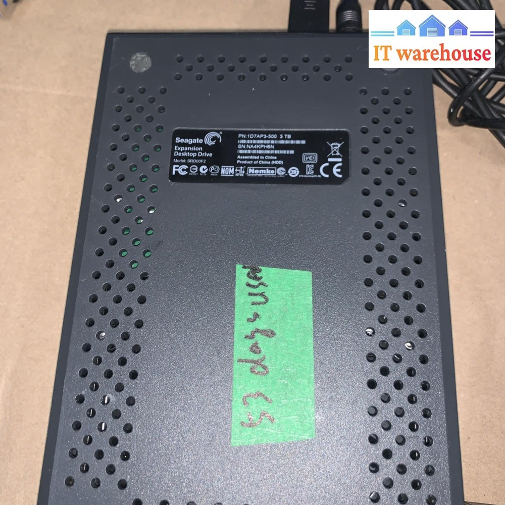 (53 days used only) Seagate 1D7AP4-500 4TB External USB Hard Drive Black