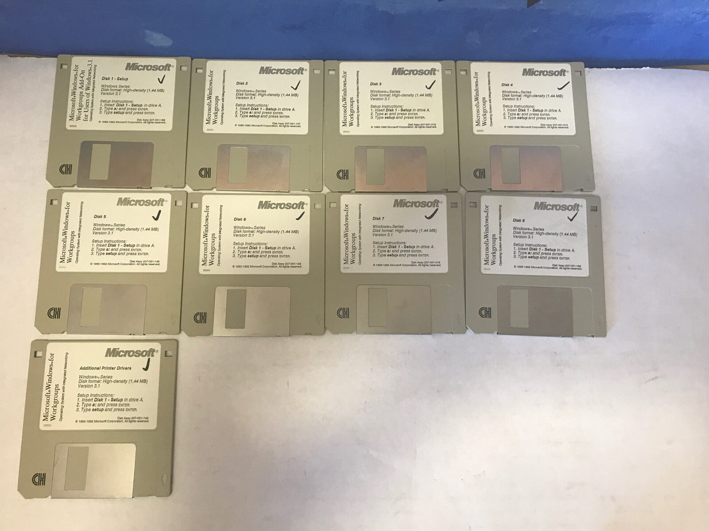 Microsoft Windows V3.1 Disk 1-7 with extras