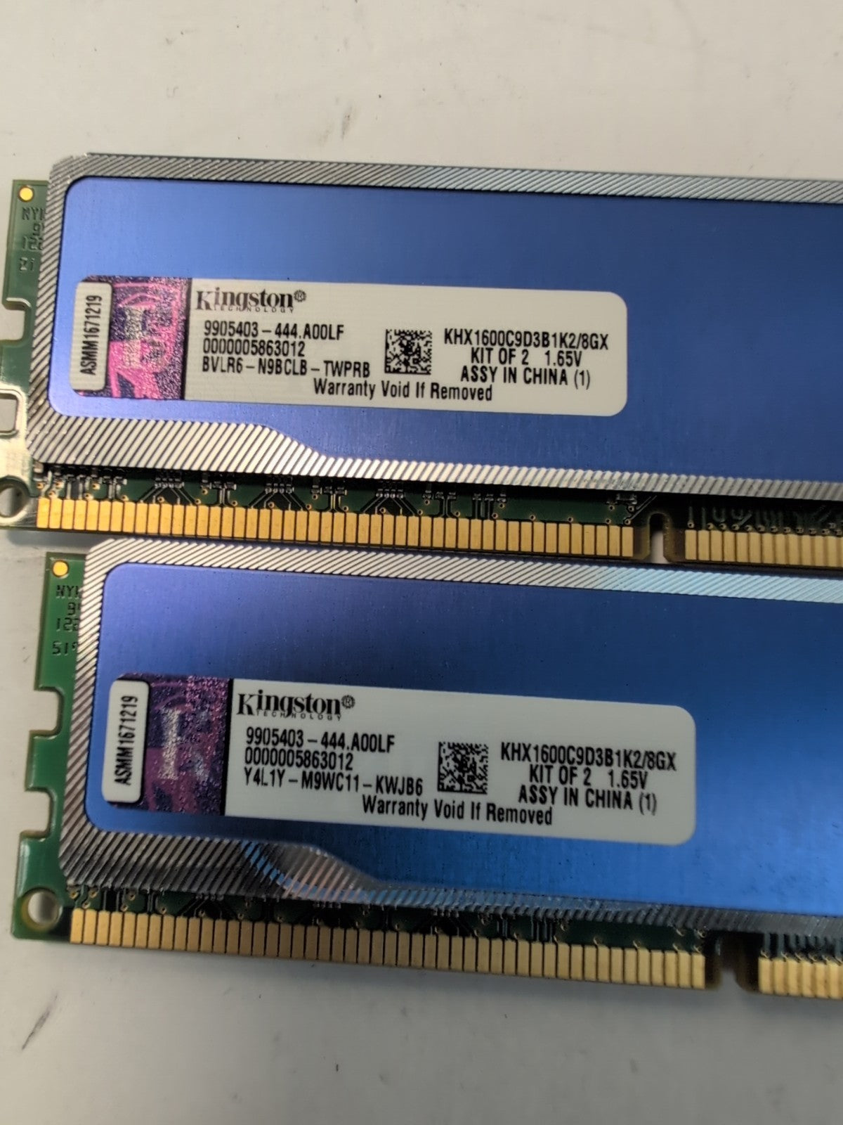 🔥 8GB(2x 4GB) KINGSTON KHX 1600C9D3B1K2/8GX DDR3 1600MHZ PC3-12800U RAM -