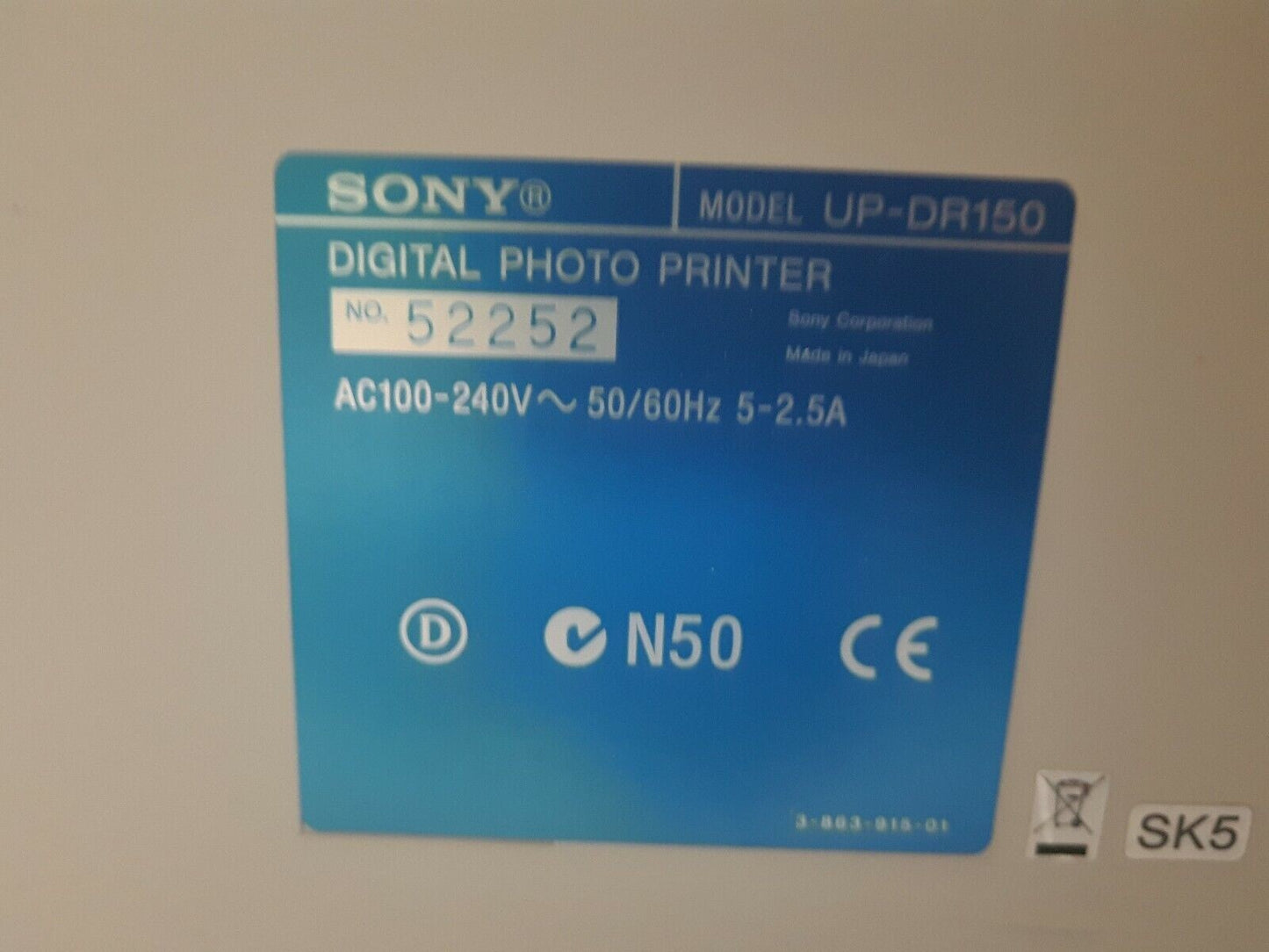 + Sony UP-DR150 Digital Photo Thermal Printer USB Port W/ Ribbon (Half Left)