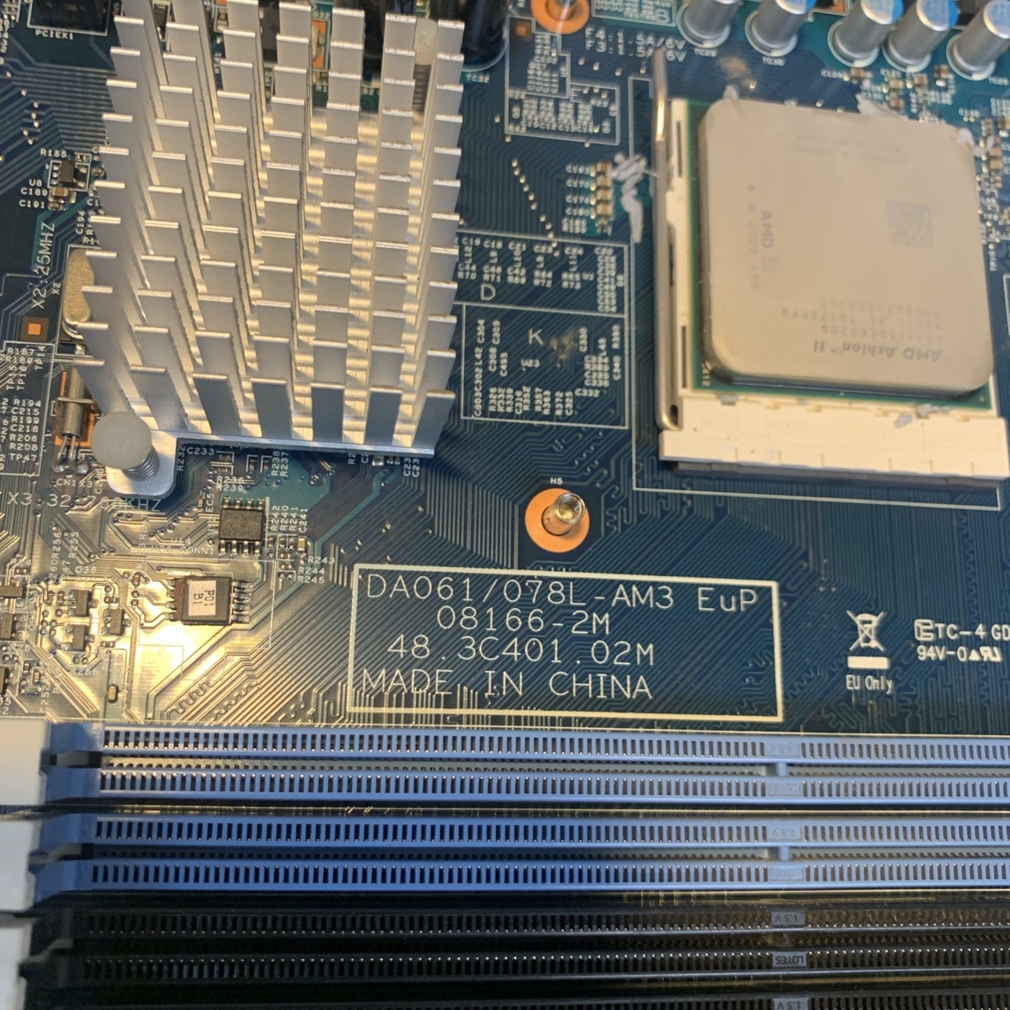 Acer DA061/078L-AM3 EuP Motherboard Socket AM3 DDR3 Micro-ATX +CPU