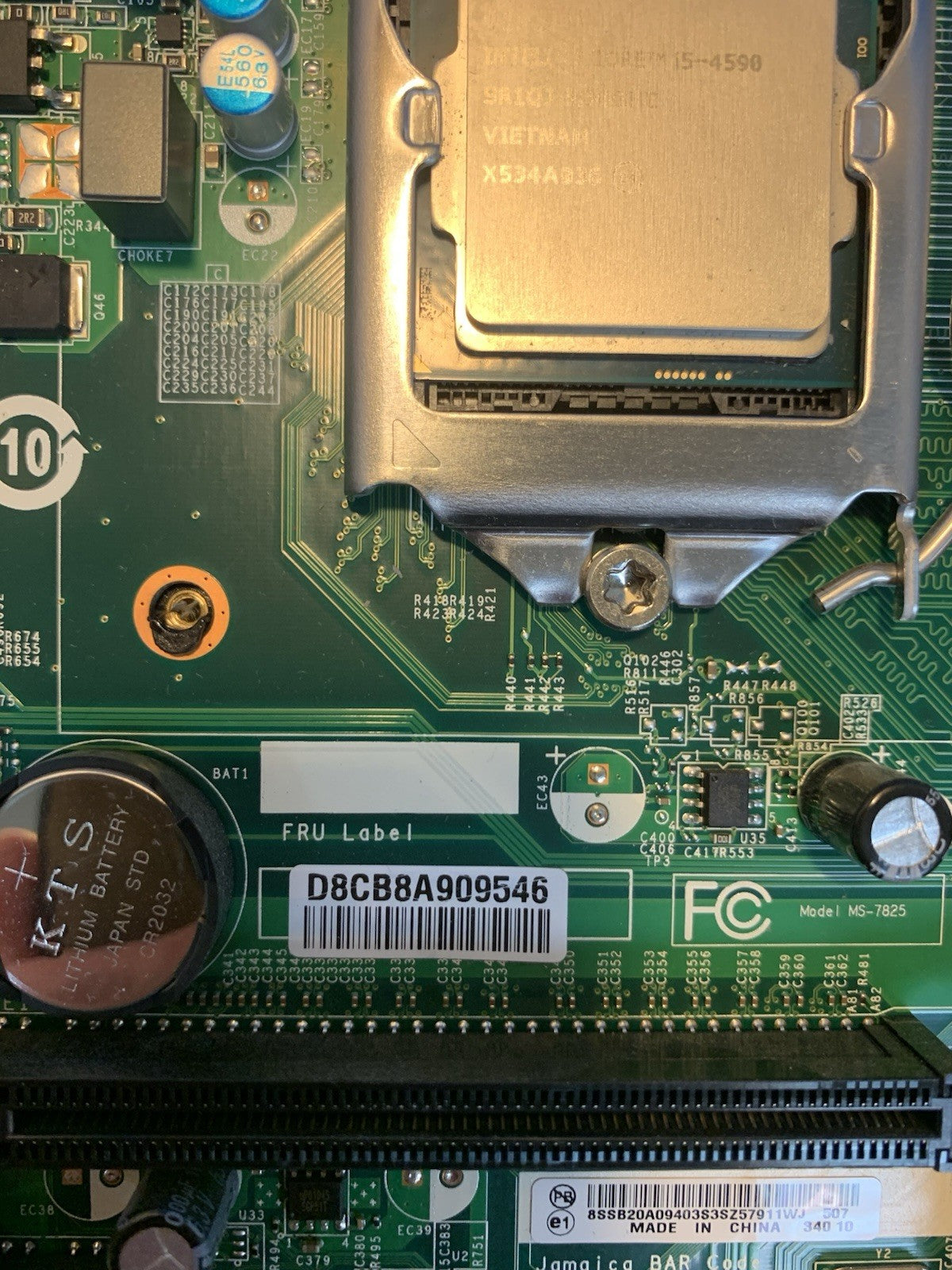 🔥 Lenovo ThinkCentreM73 Motherboard IH81M D33008 LGA 1150 w/i5-4590 3.3GHZ