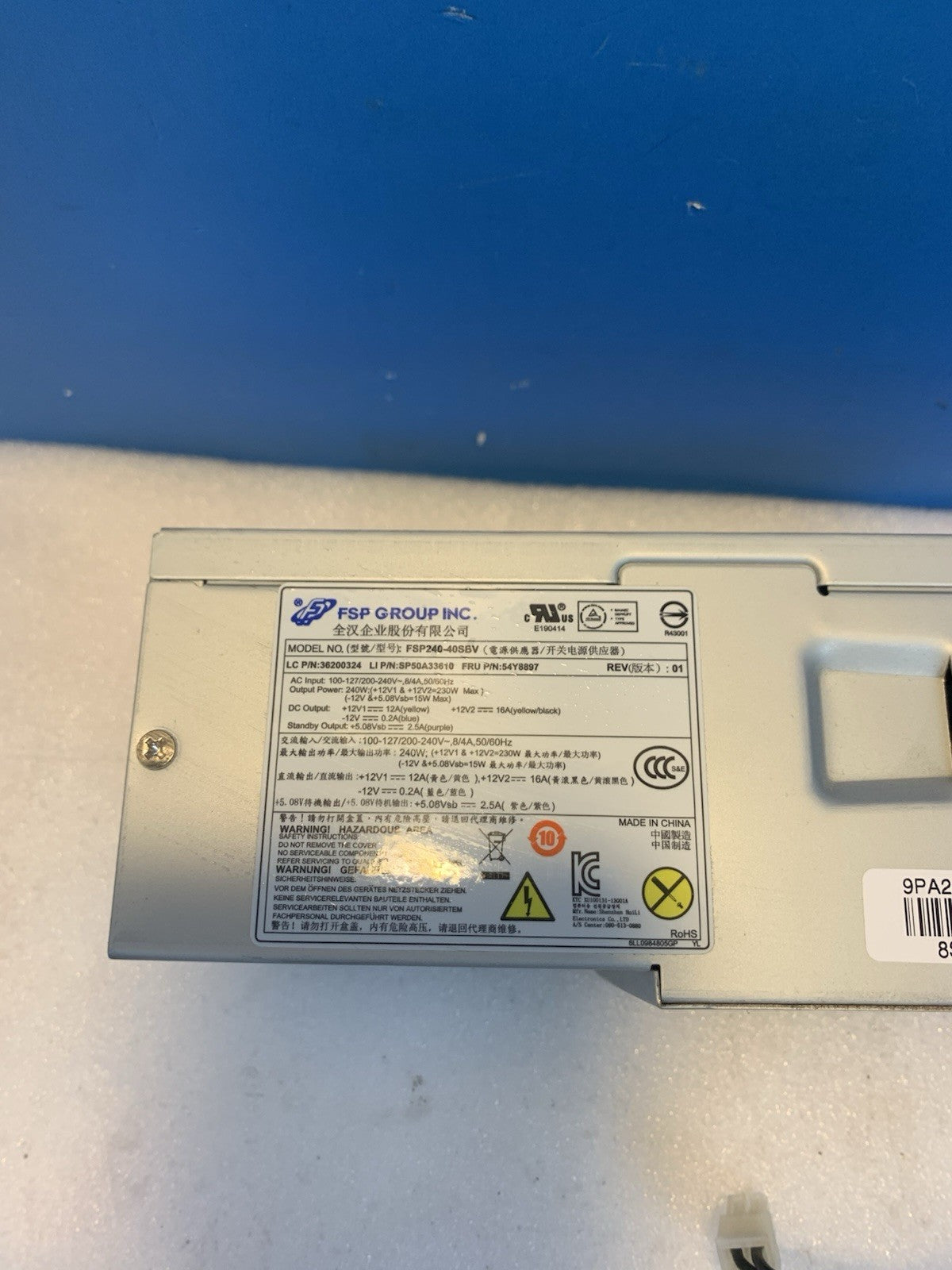 🔥 FSP240-40SBV 240W Power Supply Lenovo ThinkCentre M83 M93 SFF PSU