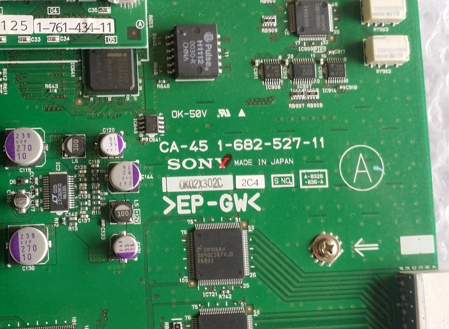 Sony MKS-8010 System Control Unit Controller board CA-45 1-682-527-11