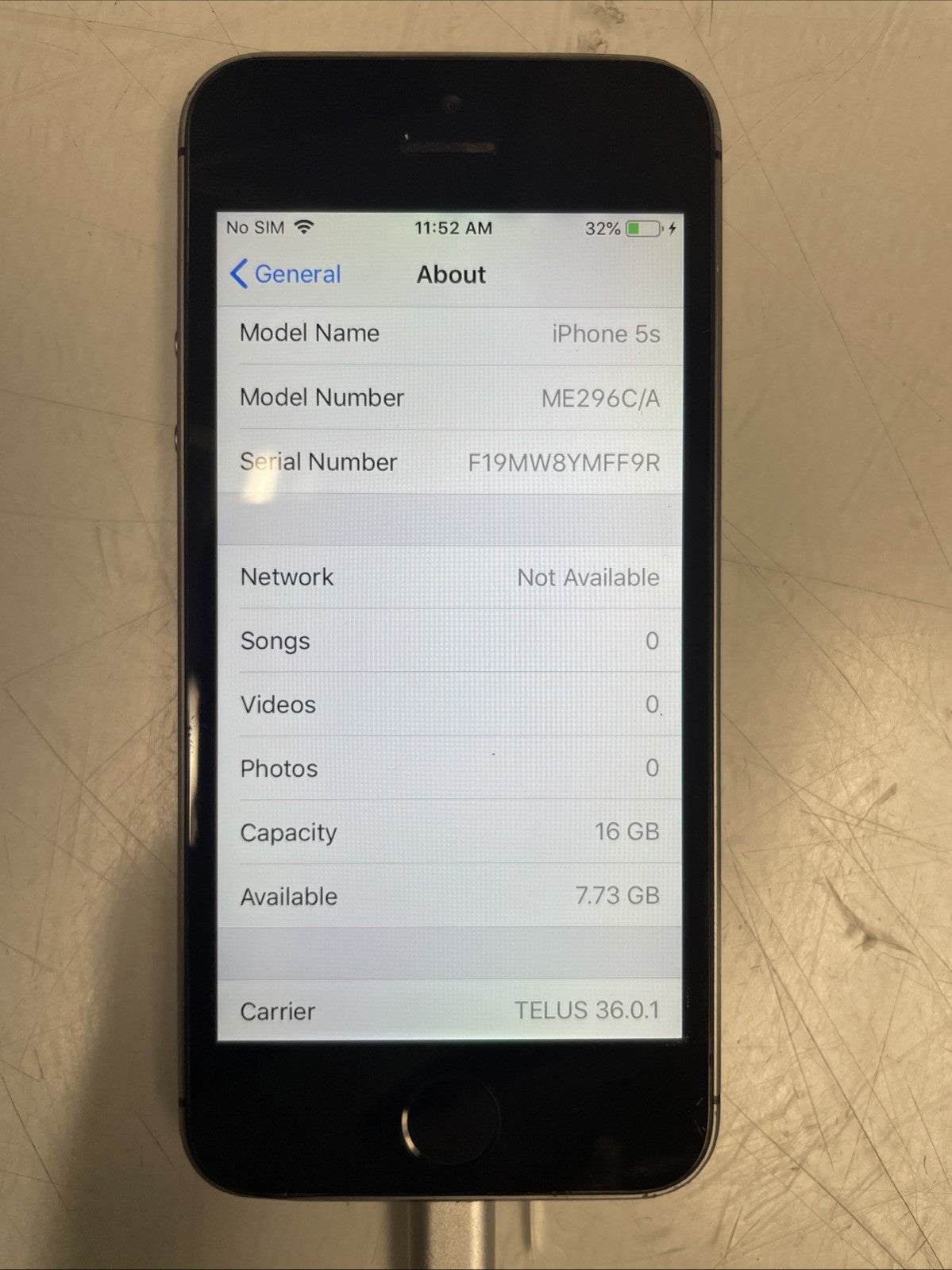 🔥 (For Telus only) 16GB iPhone 5s A1533 Space Gray +