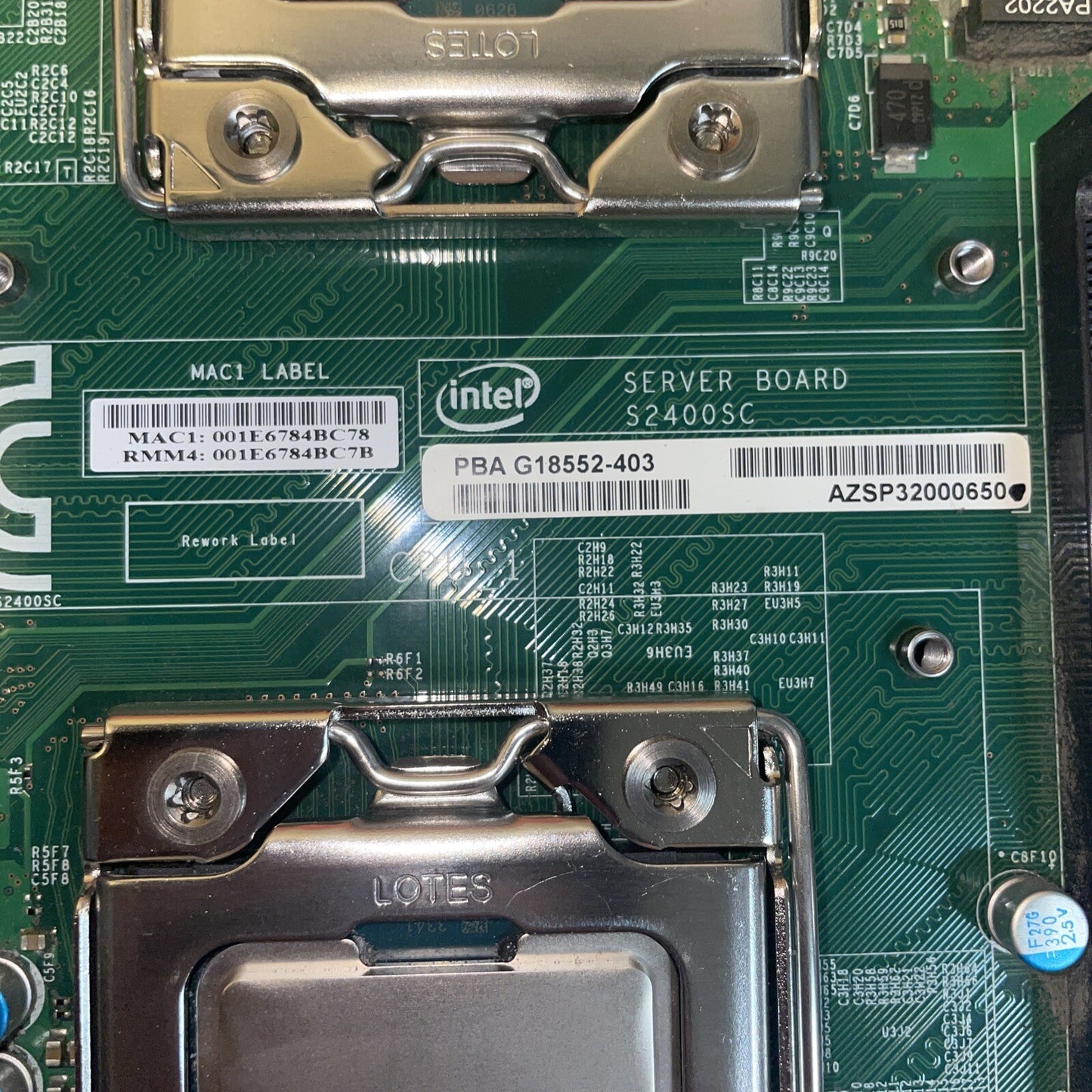 Intel S2400SC LGA1356 DDR3 Server System Motherboard w/ 2x Xeon E5-2420 V2 CPU