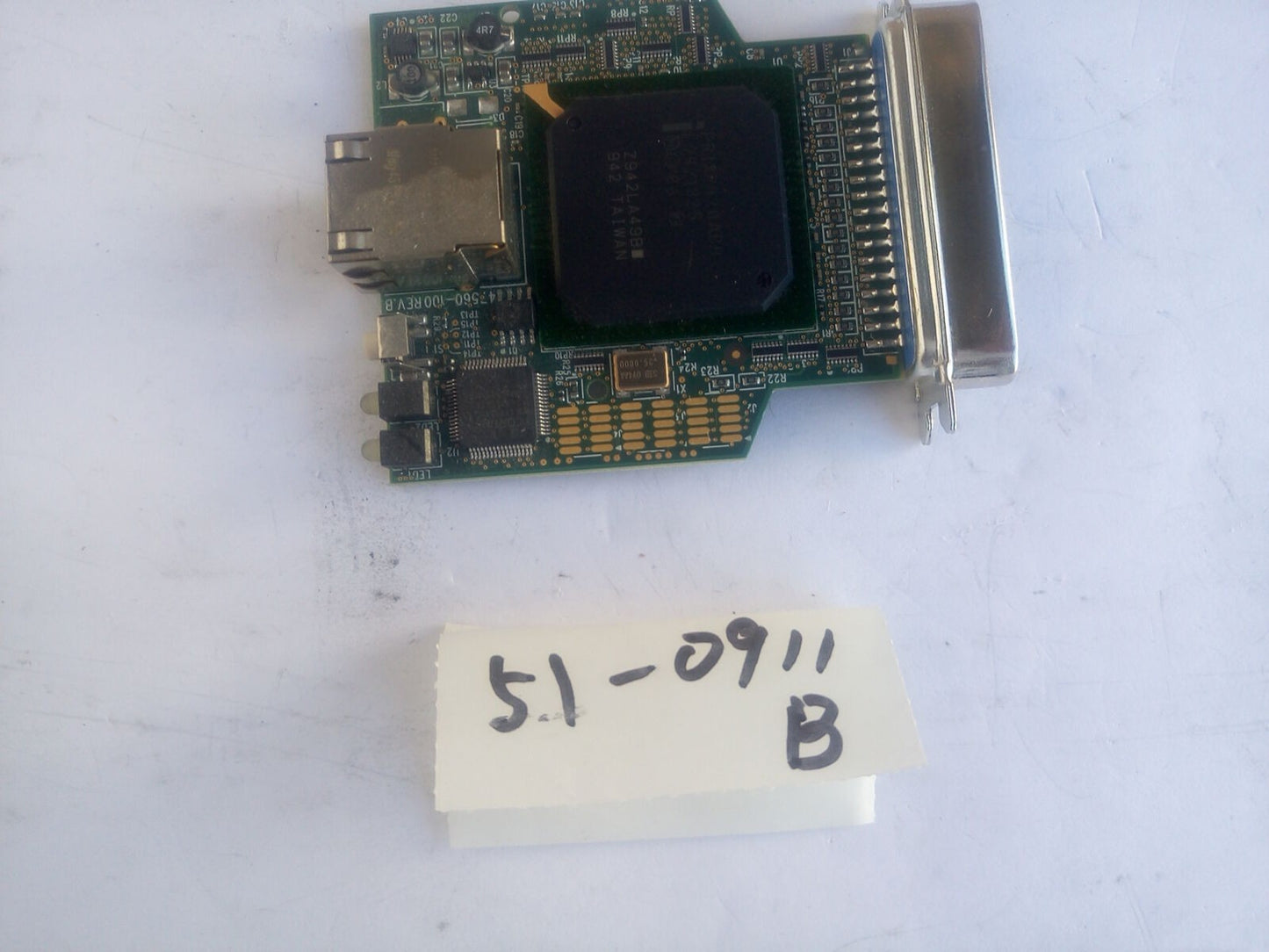 - ZEBRA 47560-001 Rev H 28399 Ethernet Board Print Server Adapter Card