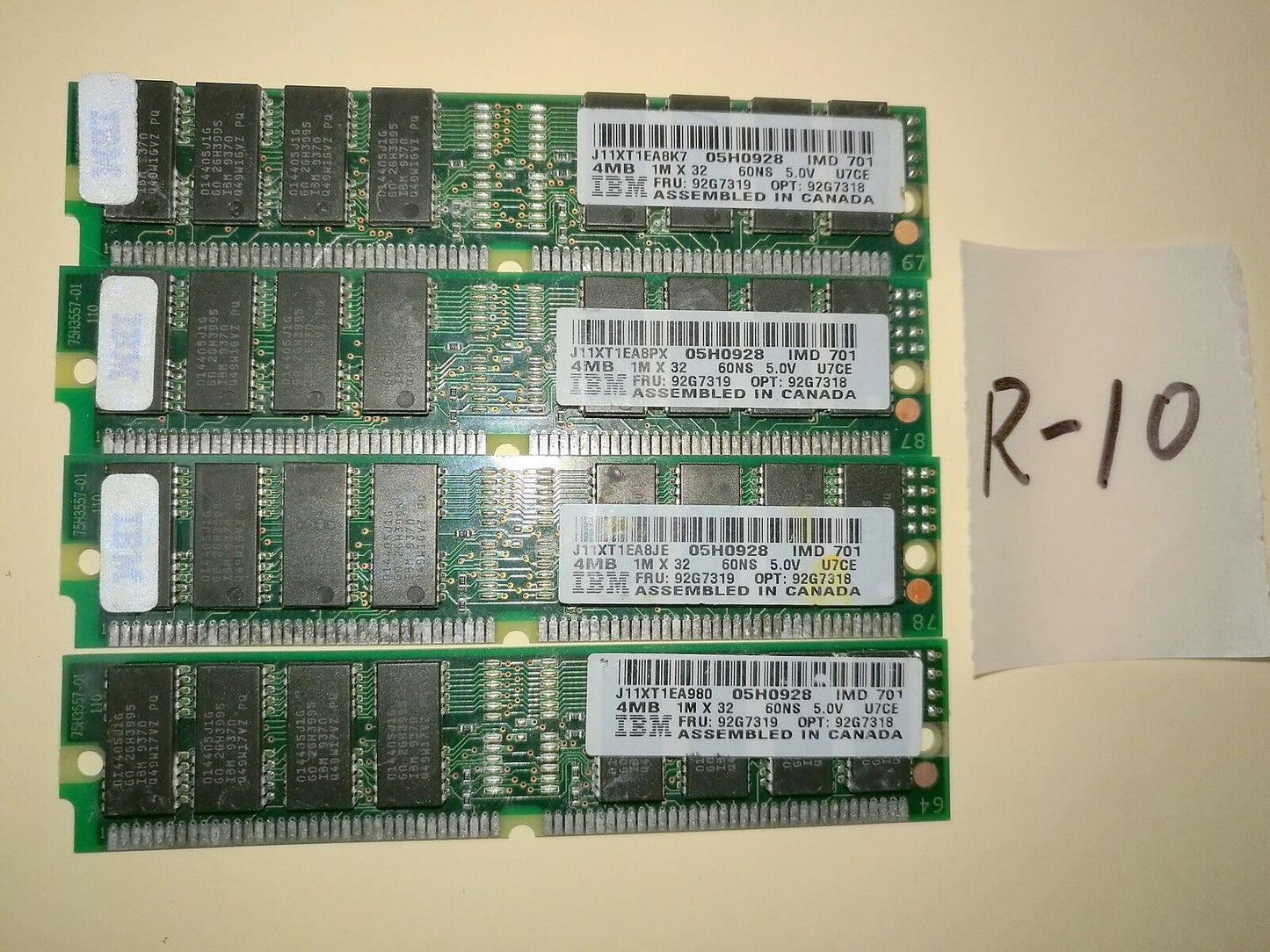 1 x IBM 92G7319 4MB 1Mx32 Memory RAM 60ns 05H0928 92G7318 (Qty avaiable) @@@