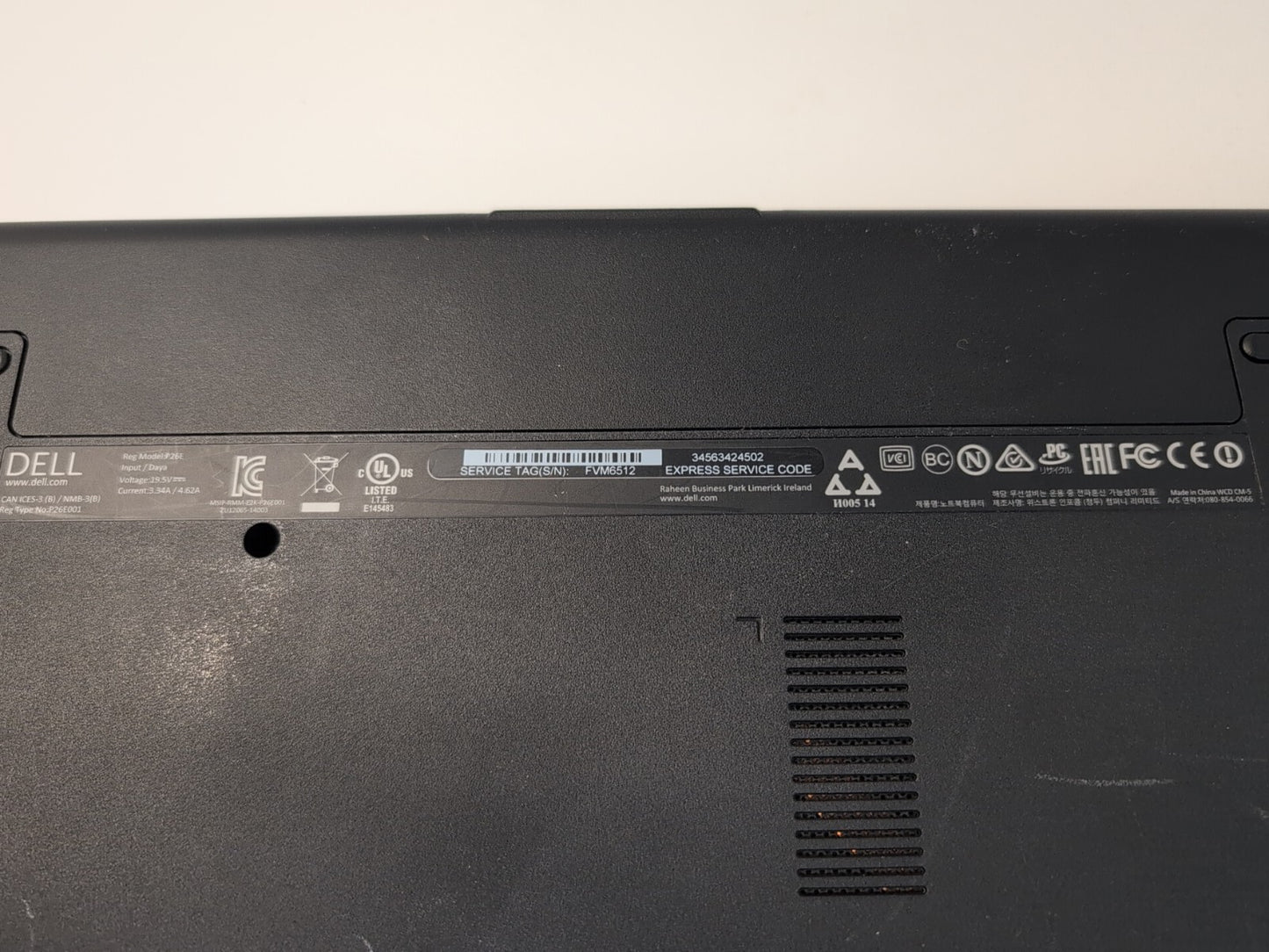 🔥 (For Parts, No Display ) DELL P26E 17" Laptop INTEL i7 CPU (NO RAM/HDD/AC) -