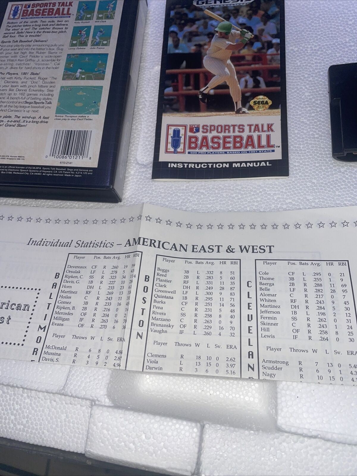 (Nice condition) Sports Talk Baseball Sega Genesis Complete with manual