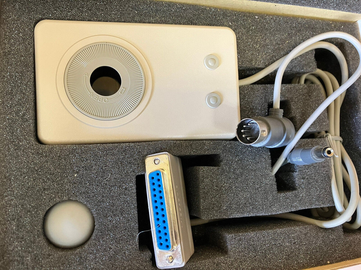 ~ (Nice) Vintage ASUKA 3-Button Mouse 25 Pin Connector For IBM PC XT AT Computer