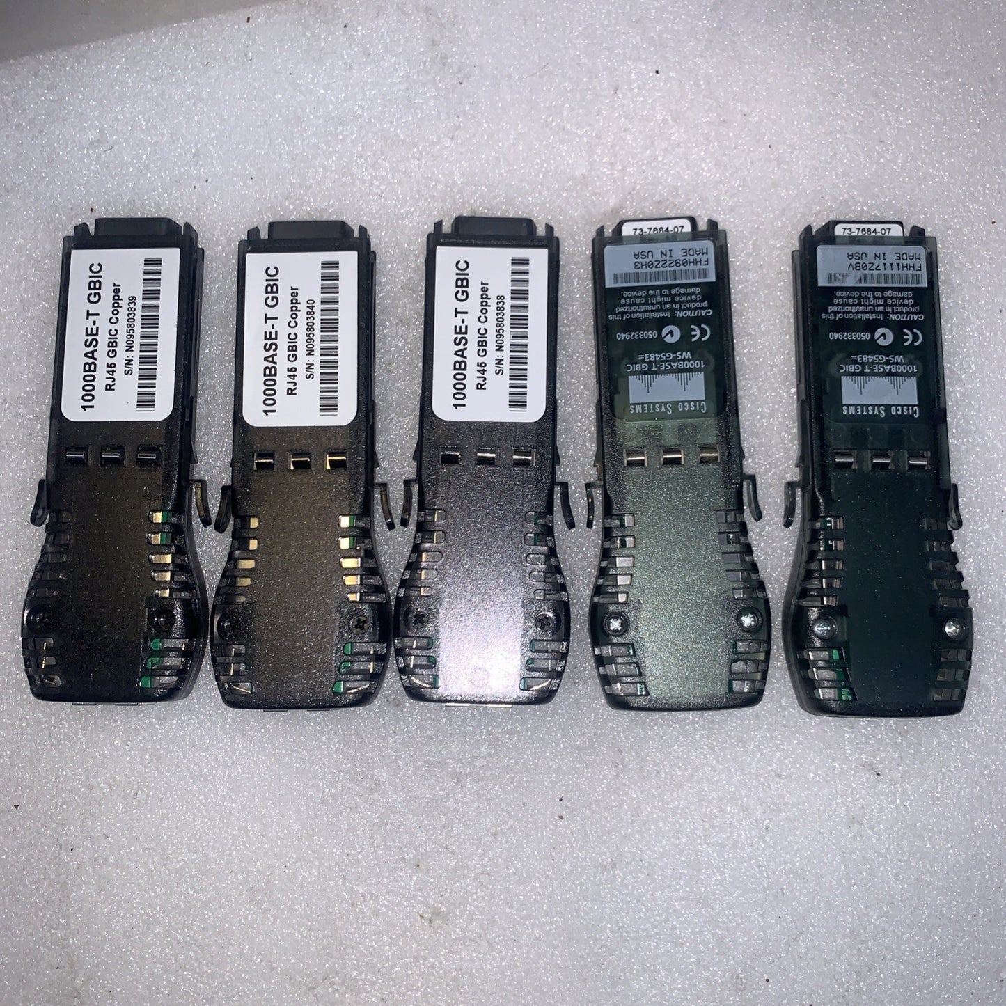🔥 Lot of 5 1000BASE-T GBIC RJ45 GBIC Copper