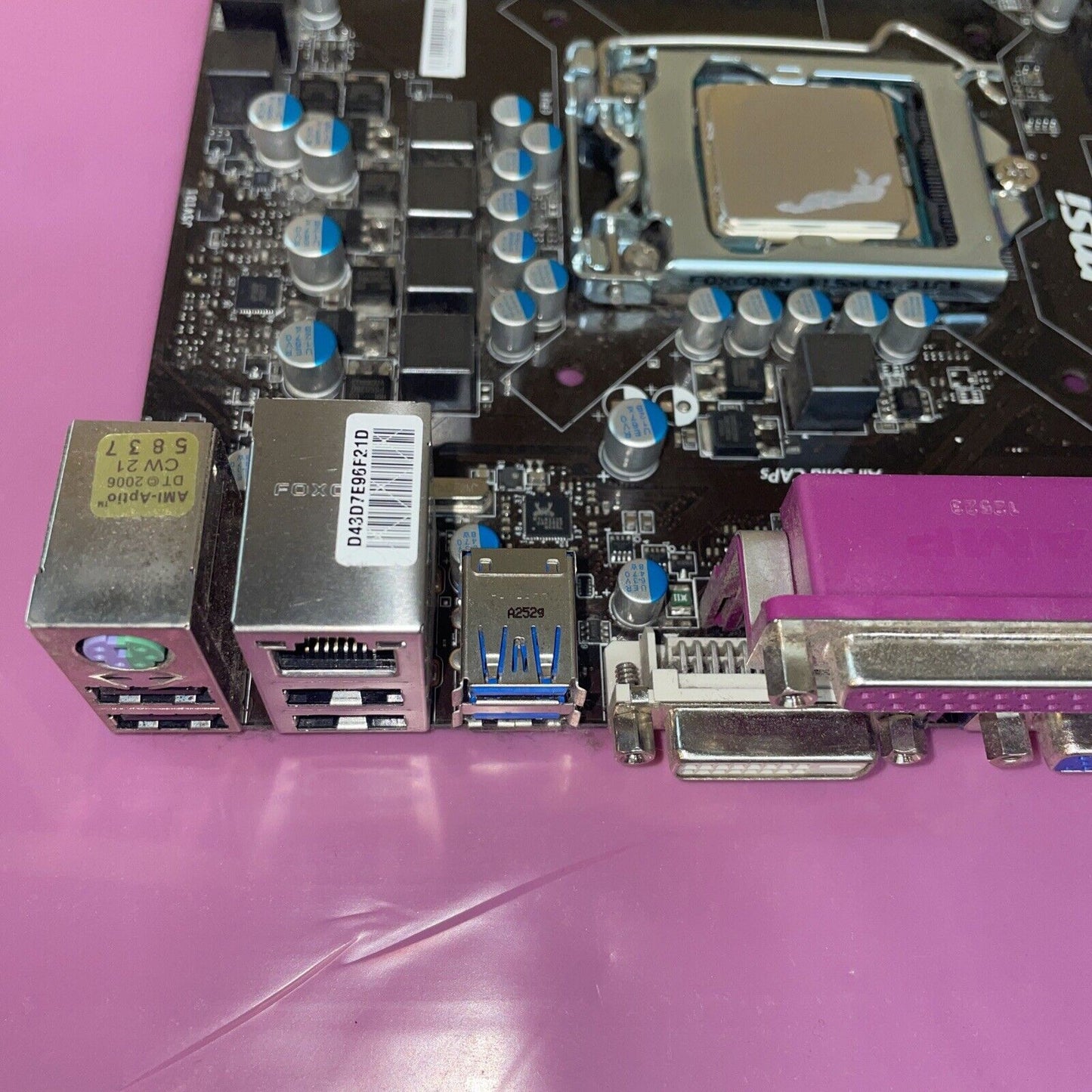 MSI B75MA-P33 motherboard with i5-3470 CPU