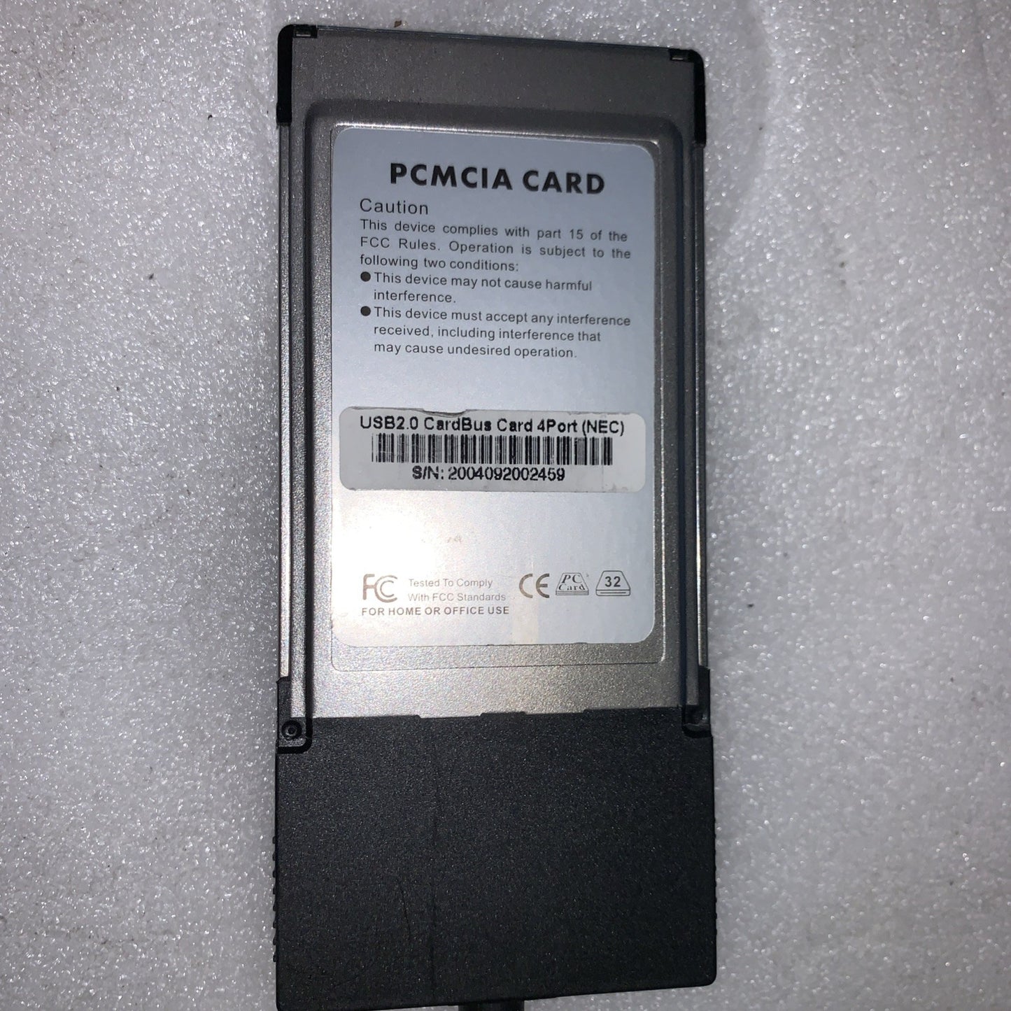 USB 2.0 PCMCIA CardBus 4-Port Adapter Laptop Expansion Card 32-bit Tested