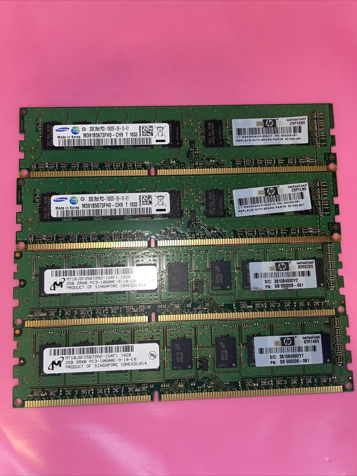 4×2GB =8GB HP ProLiant ML150 G6 Server memory