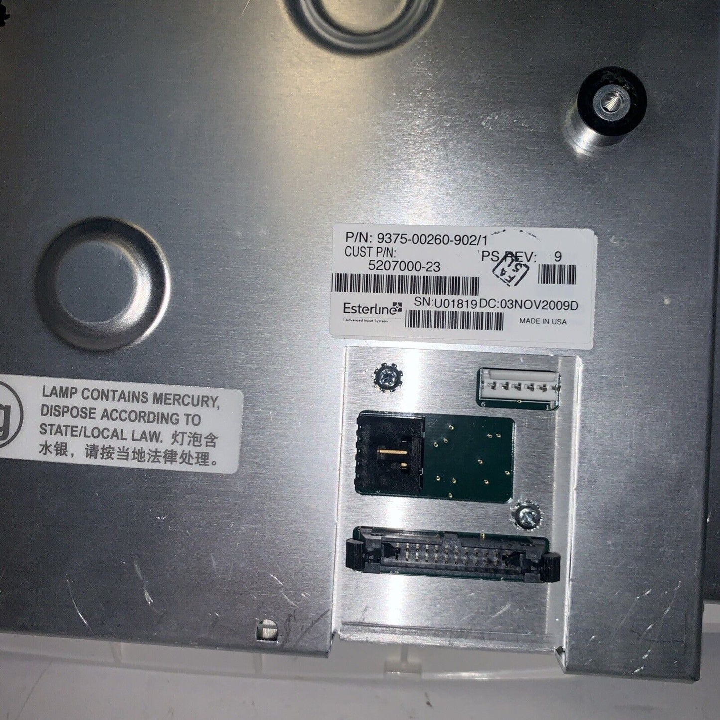 GE LOGIQ E9 UPPER OPERATOR PANEL #2