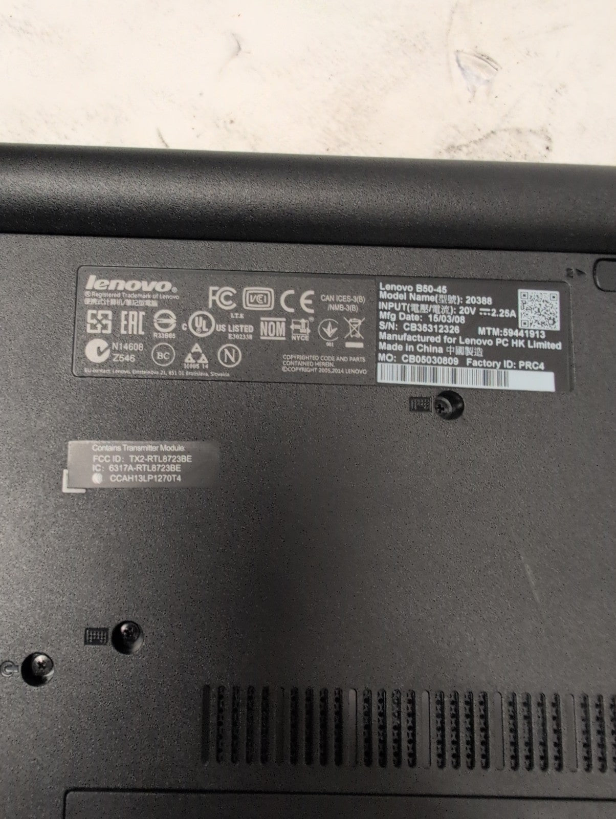 🔥 Lenovo B50-45 15.6" Laptop AMD E1-6010 CPU /4GB RAM/ 250GB HDD/Windows 8.1 -