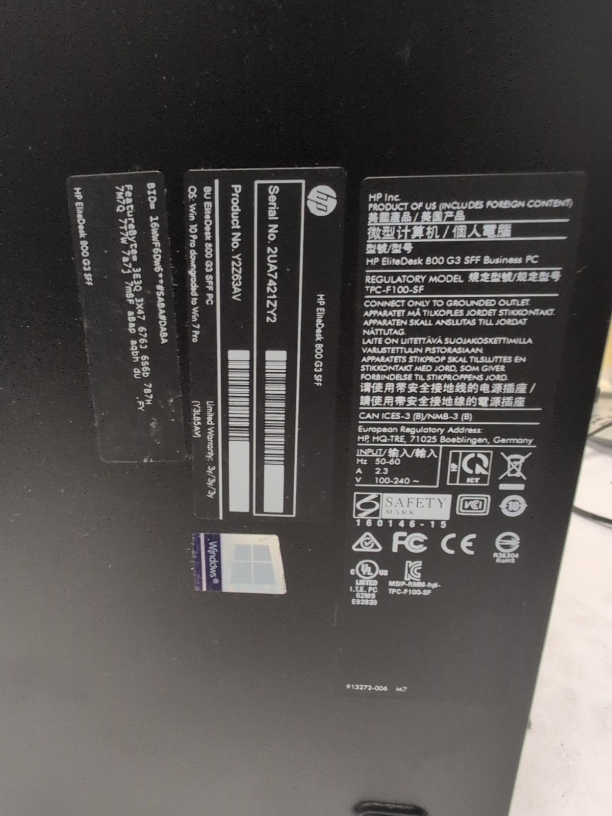 🔥 HP Elitedesk 800G3 SFF PC i5-6500 CPU/8GB DDR4 RAM /240GB SSD/ Win 11 -