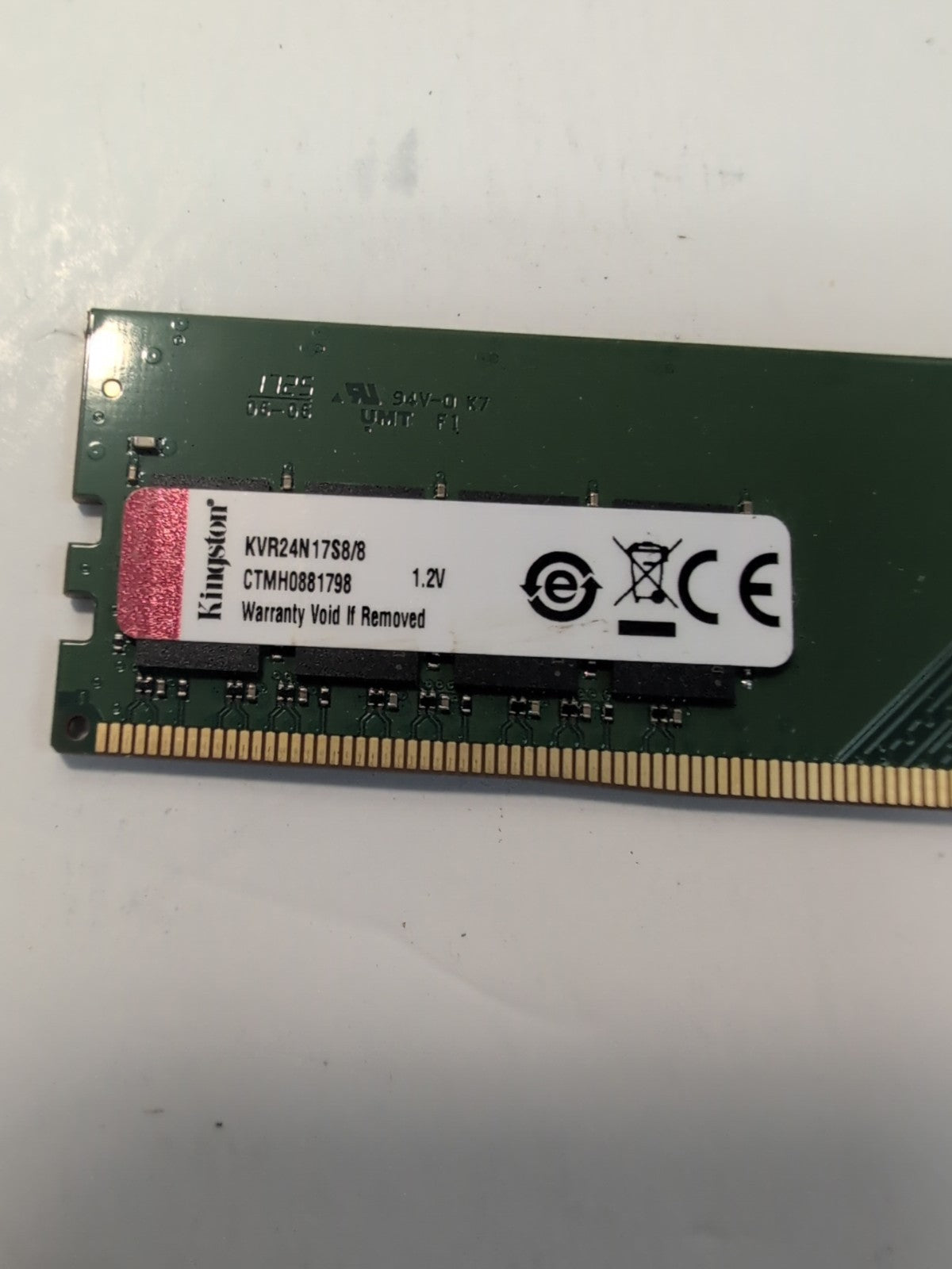 🔥 Kingston KVR24N17S8/8 DDR4 8GB DIMM 2400MHz PC4-2400 Desktop RAM Module -