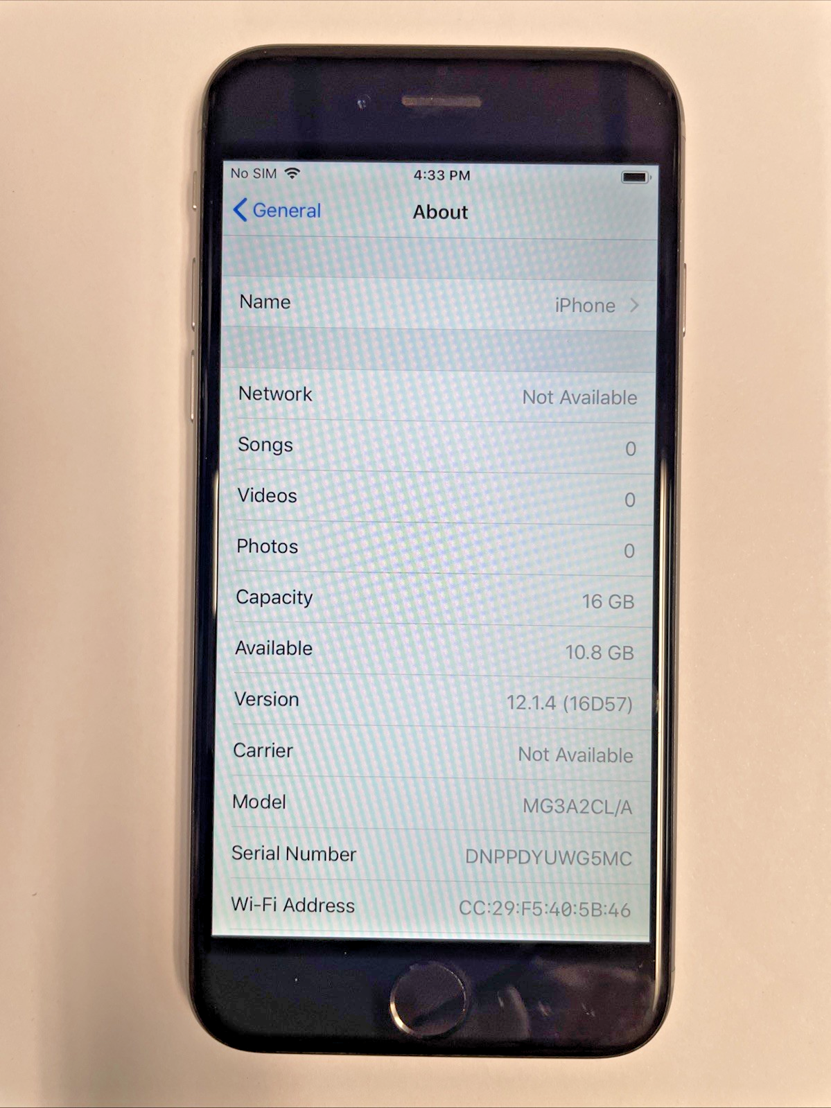 Apple iPhone 6 - 16GB - Silver (Unlocked) A1549 +