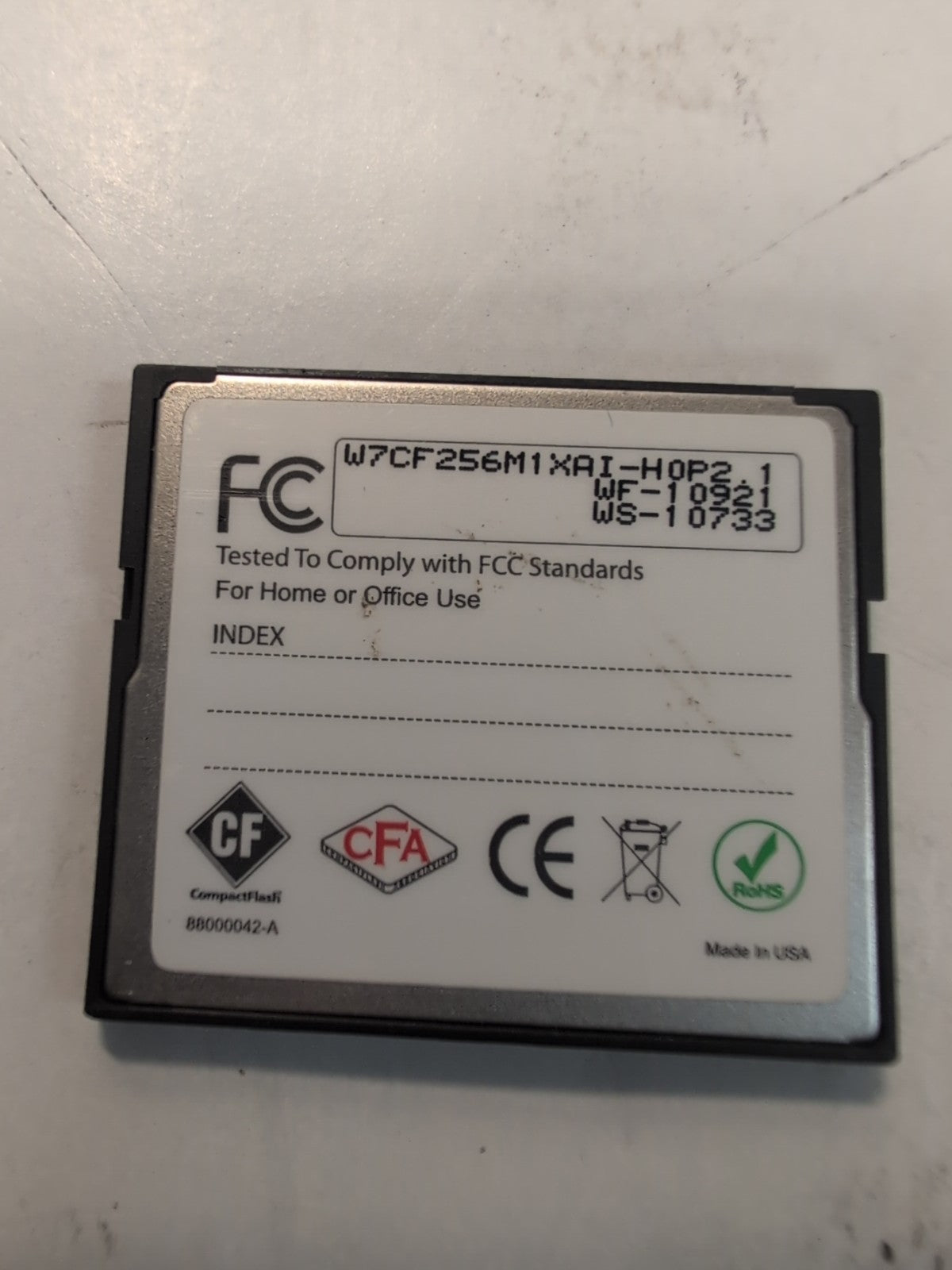 🔥 WINTEC COMPACT FLASH 256MB ITEMP CF CARD W7CF256M1XAI Tested -