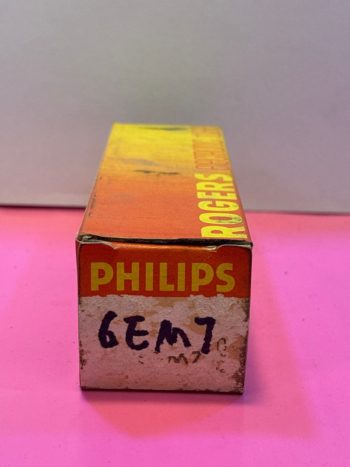🔥 Philips Rogers 6EM7 Vacuum Tube in Original Box Vintage Dual-Triode