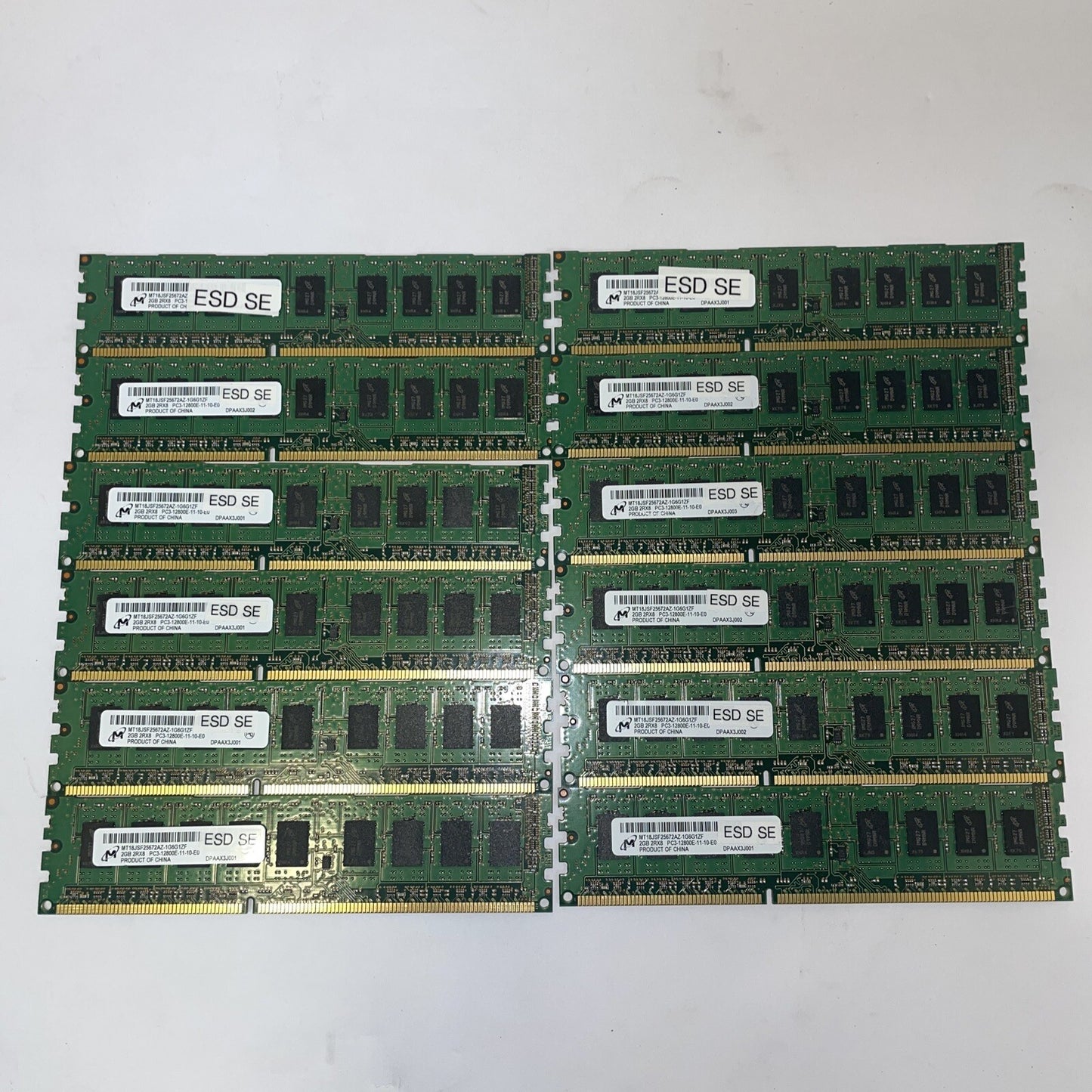 1x MICRON 2GB PC3-10600E DDR3-1333 UNBUF ECC CL9 240P Ram MT18JSF25672AZ-1G4G1ZE