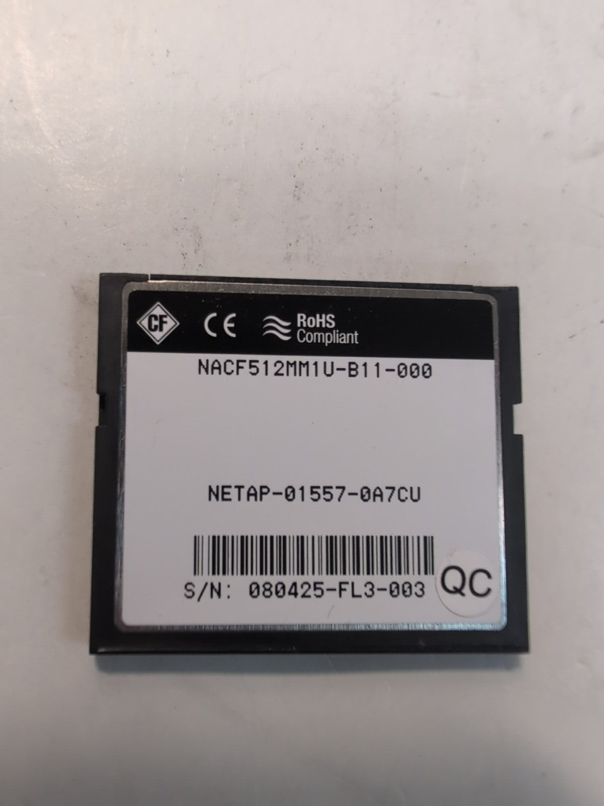 🔥 NetApp NETAP-01557-0A7CU NACF512MM1U-B11-000 CF Card 512MB Tested -