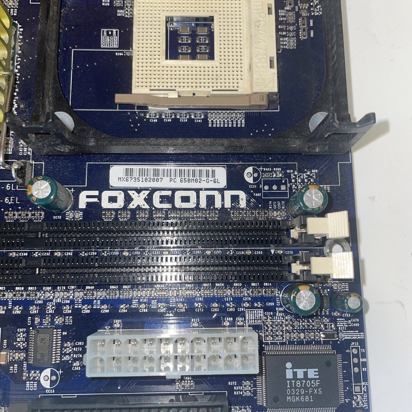 Foxconn 650M02-G-6L Socket 478 motherboard with audio, video, LAN. 1AGP, 3PCI